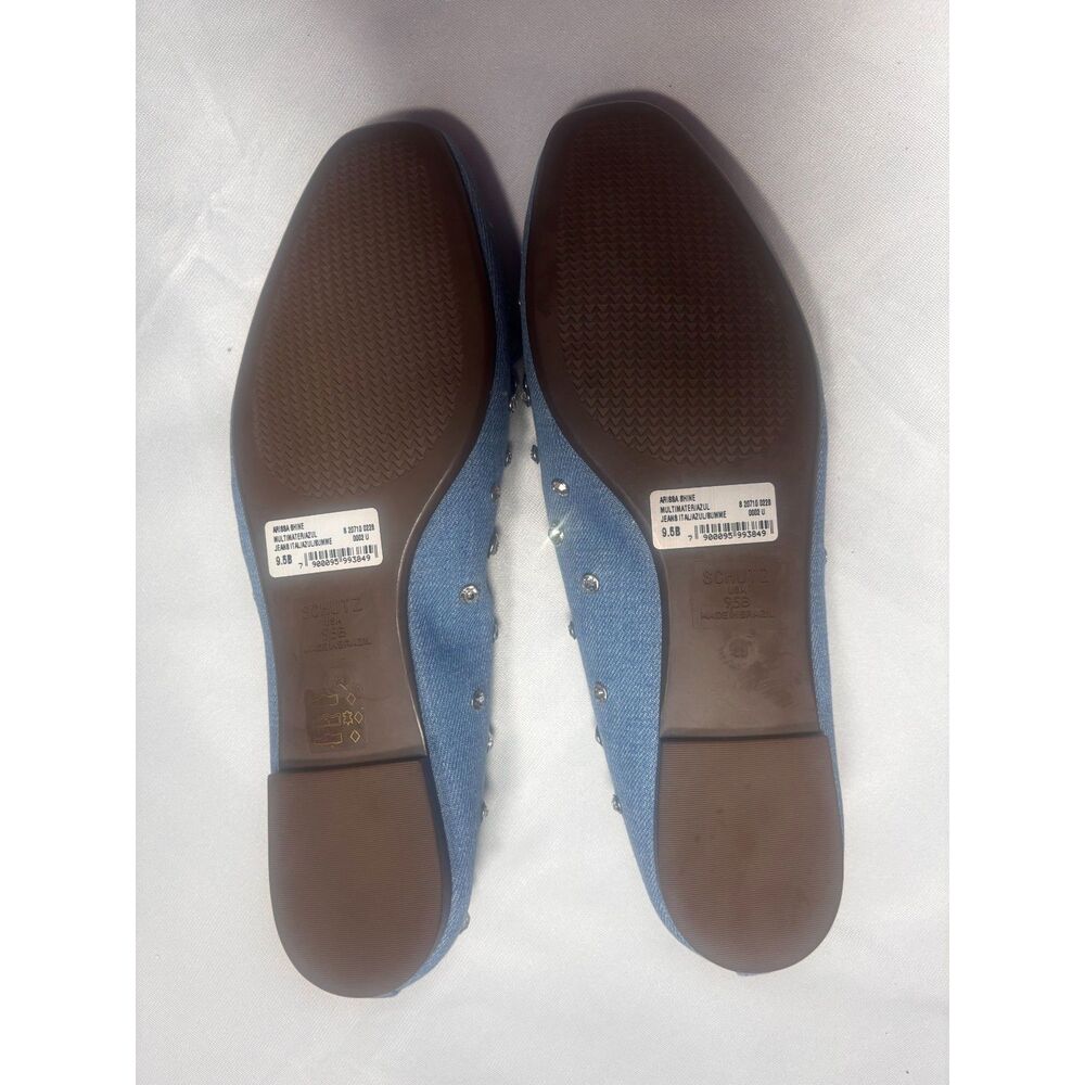 Schultz  Arissa Shine | Blue Denim Rhinestone Ballet Flats - Picture 5 of 5